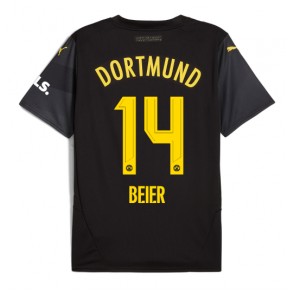 Billiga Borussia Dortmund Maximilian Beier #14 Bortatröja 2024-25 Kortärmad